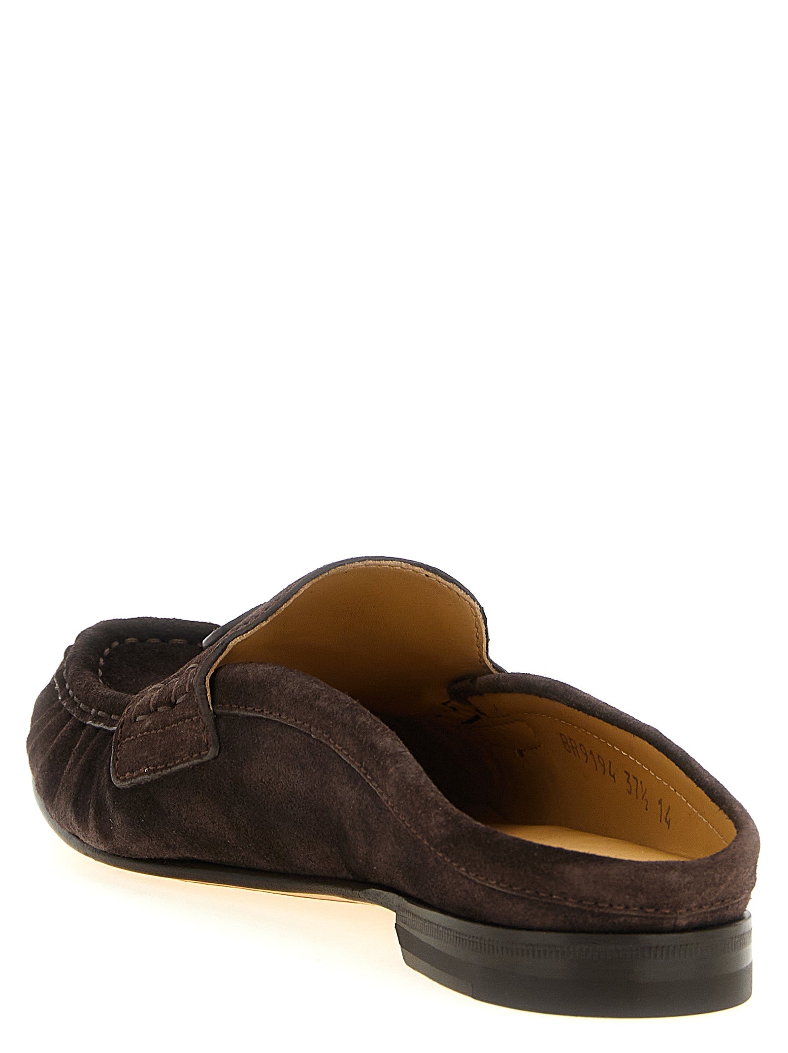 Fendi Braune Kalbsleder-Slipper