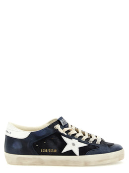 Golden Goose Blaue Sneaker aus Rindsleder