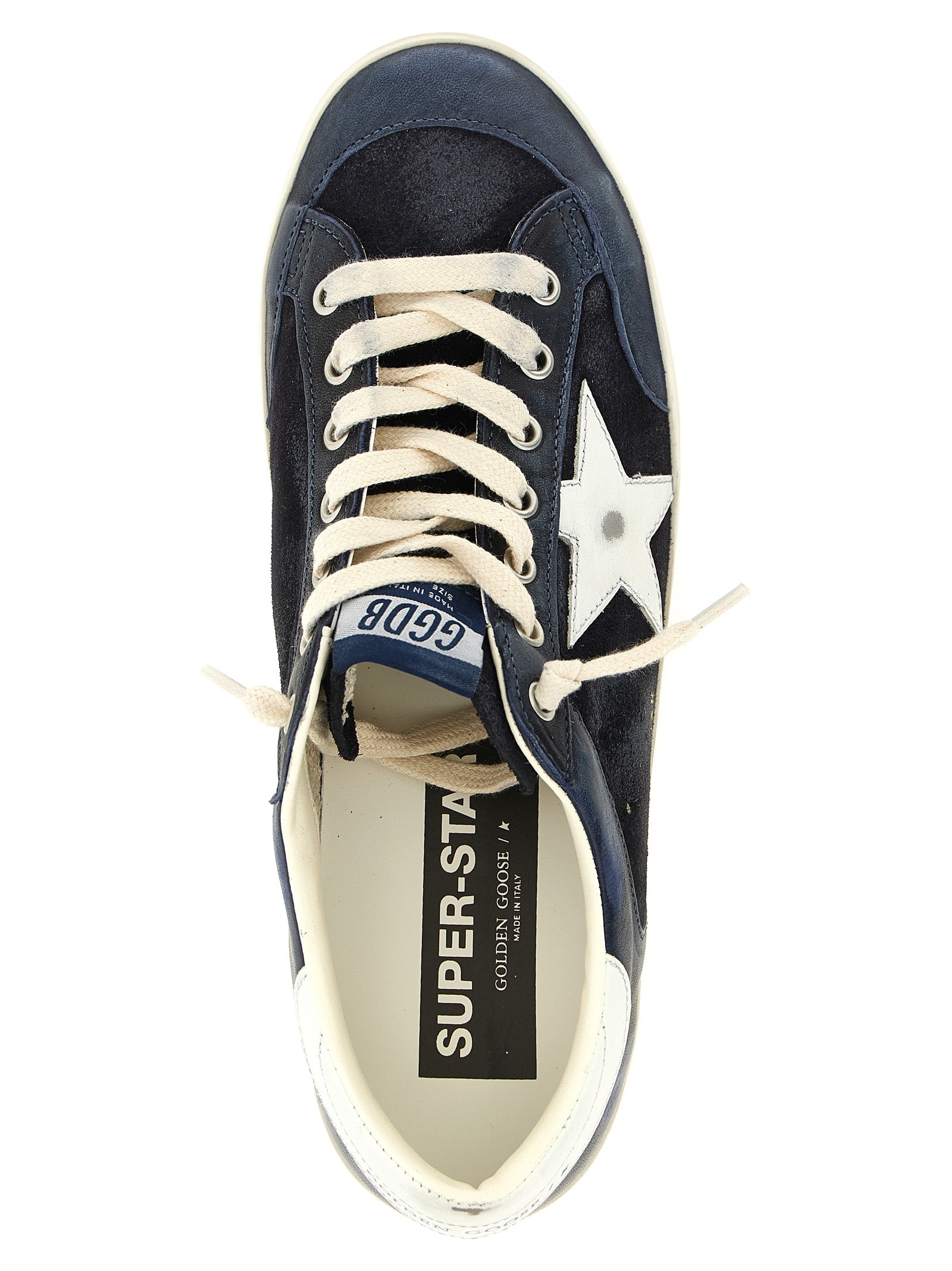Golden Goose Blaue Sneaker aus Rindsleder