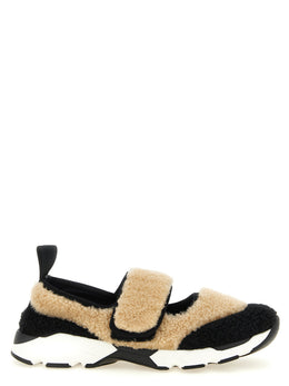 Marni Zweifarbige Lammleder-Sneaker mit klobiger Sohle