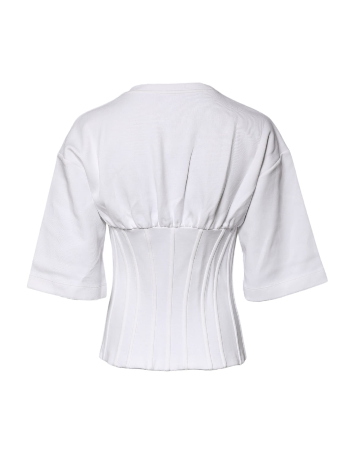 Dolce & Gabbana Weiße Korsett-Bluse aus Baumwollmischung