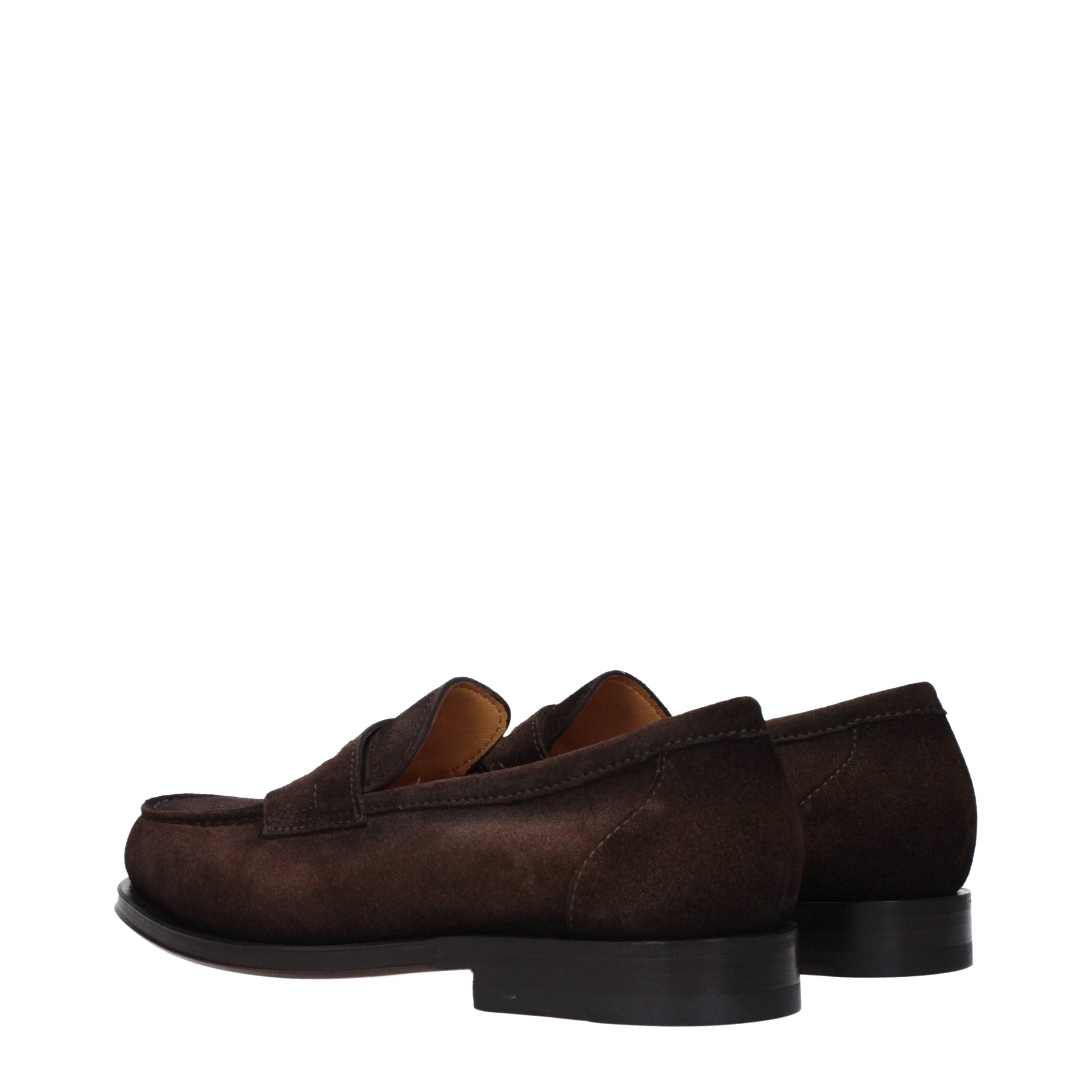 Santoni Braune Loafer aus Leder zum Hineinschlüpfen