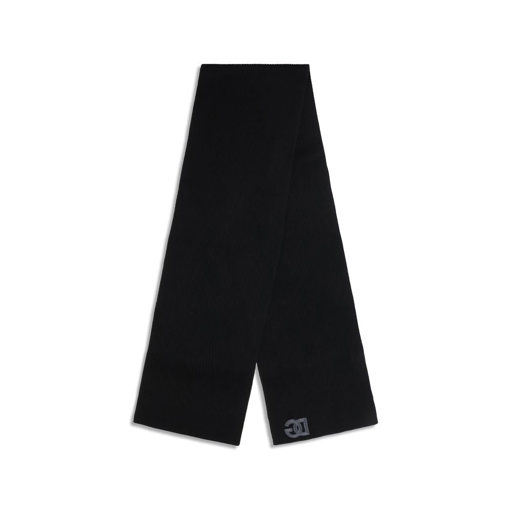 Dolce & Gabbana Schal aus schwarzer Wolle Ovis Aries