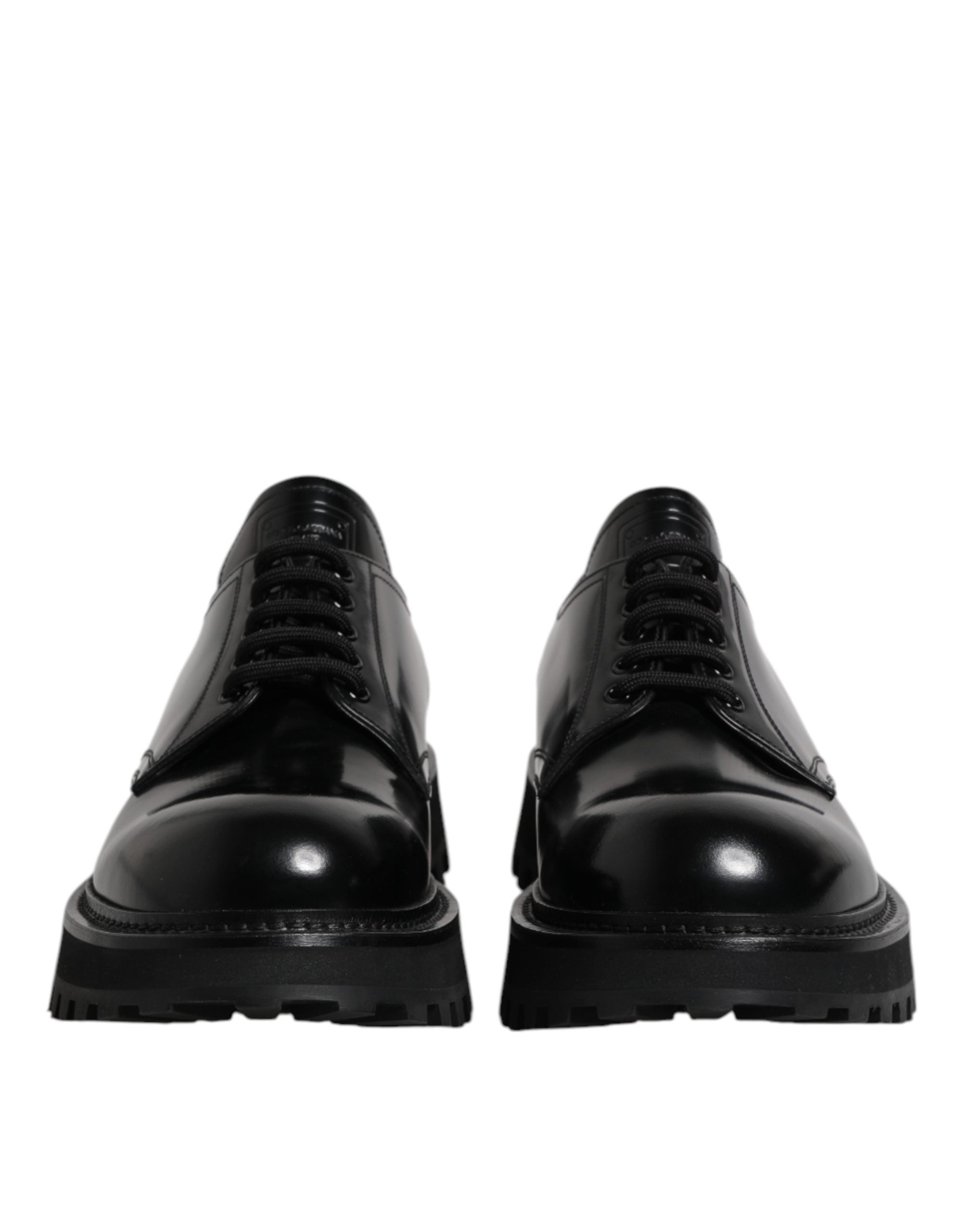 Dolce & Gabbana Schwarze Kalbsleder Hi-Trekking Derby Schuhe