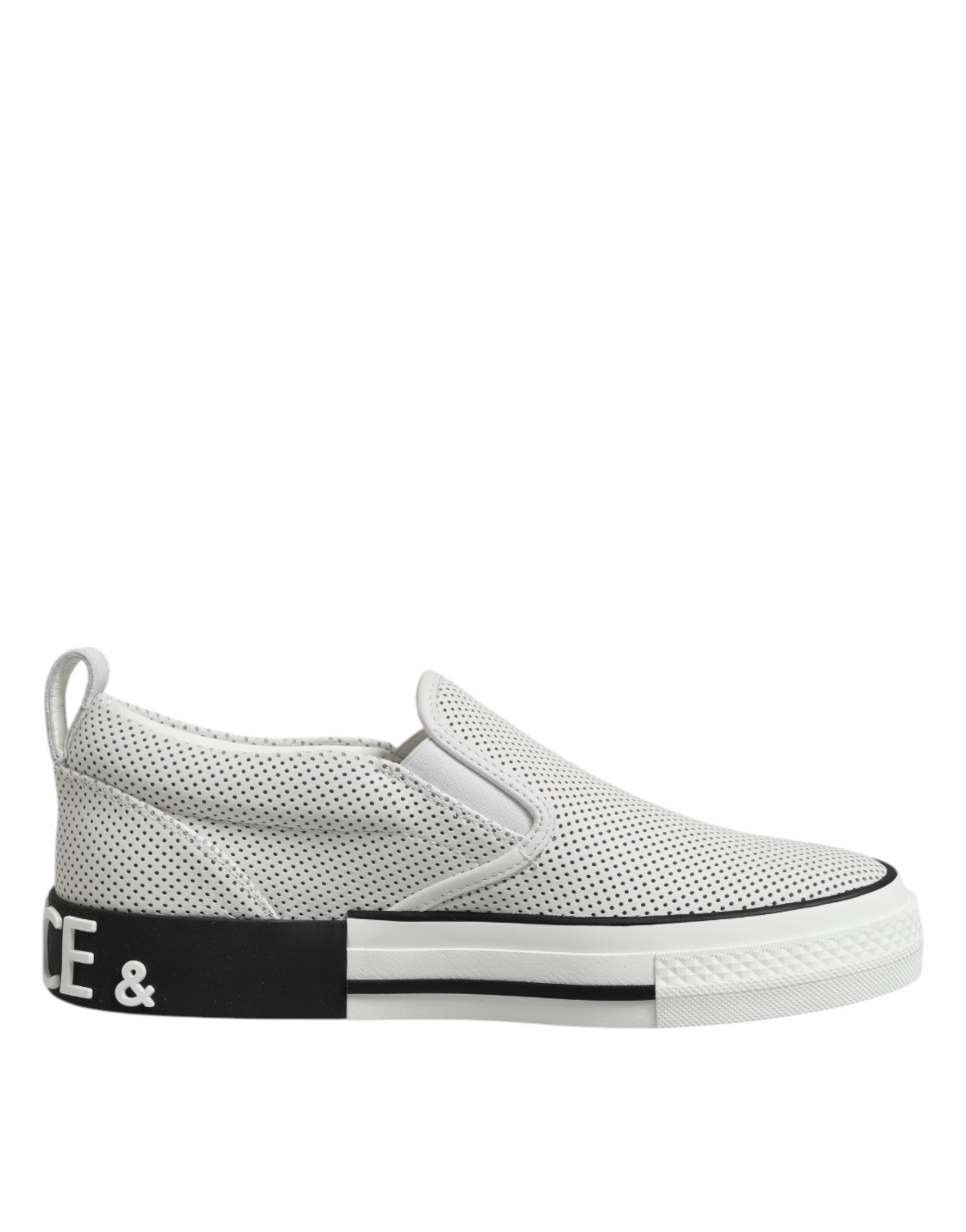 Dolce & Gabbana Weiße perforierte Custom 2.Zero Sneaker