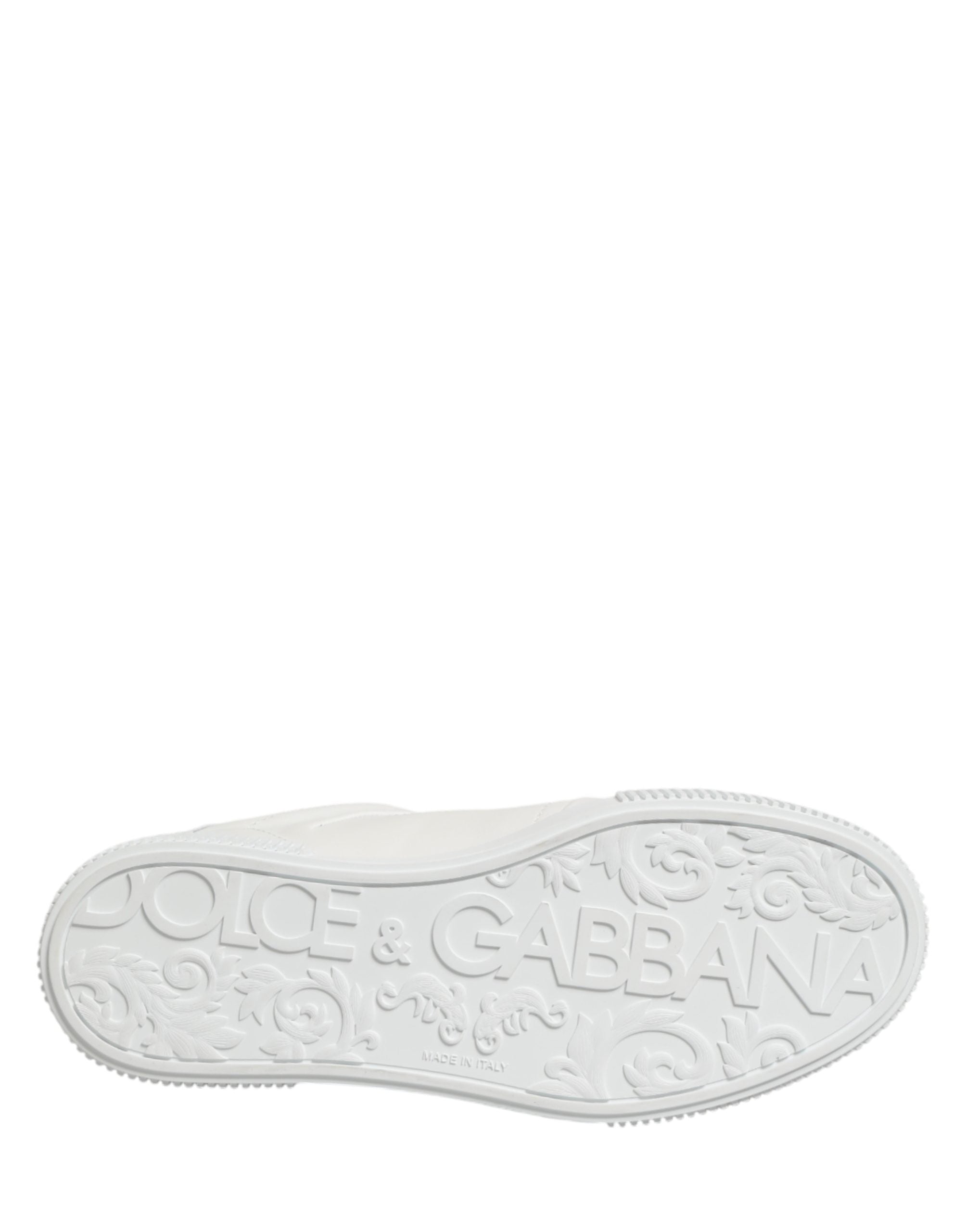 Dolce & Gabbana Weiß Miami Leder Low Top Männer Turnschuhe Schuhe