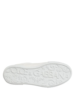 Dolce & Gabbana Weiß Miami Leder Low Top Männer Turnschuhe Schuhe