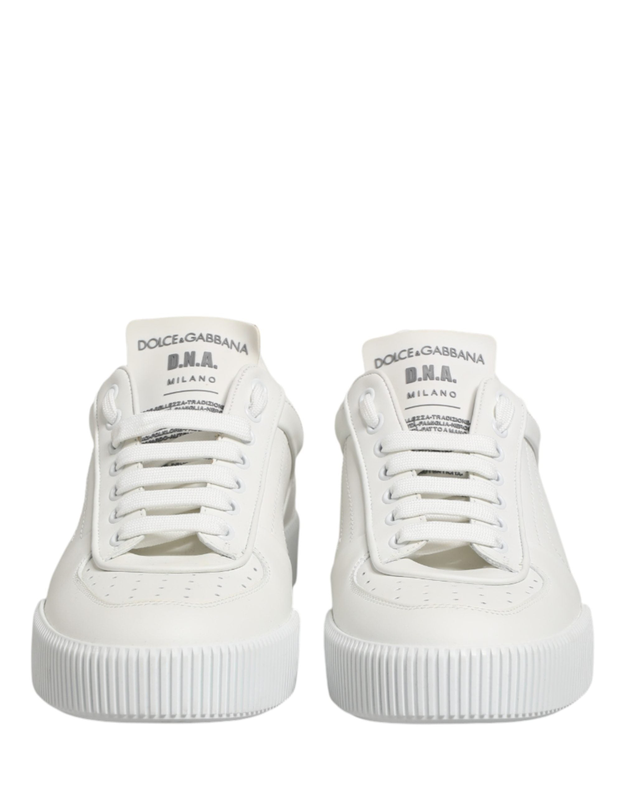 Dolce & Gabbana Weiß Miami Leder Low Top Männer Turnschuhe Schuhe