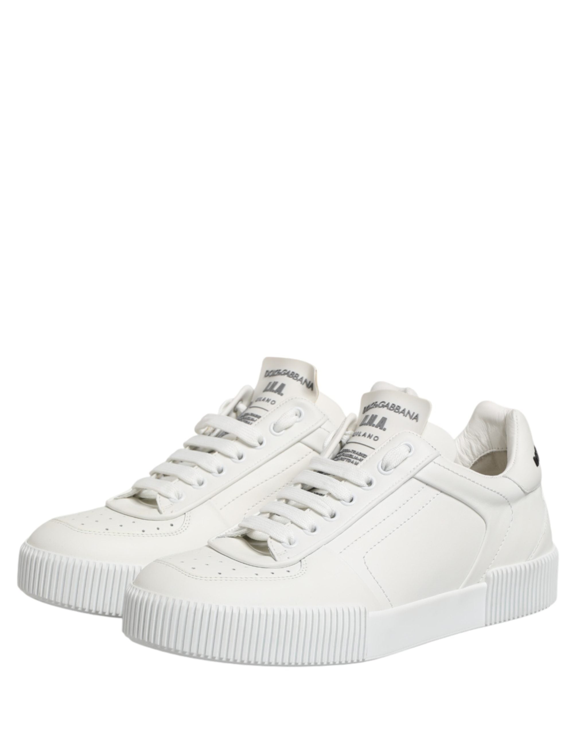 Dolce & Gabbana Weiß Miami Leder Low Top Männer Turnschuhe Schuhe
