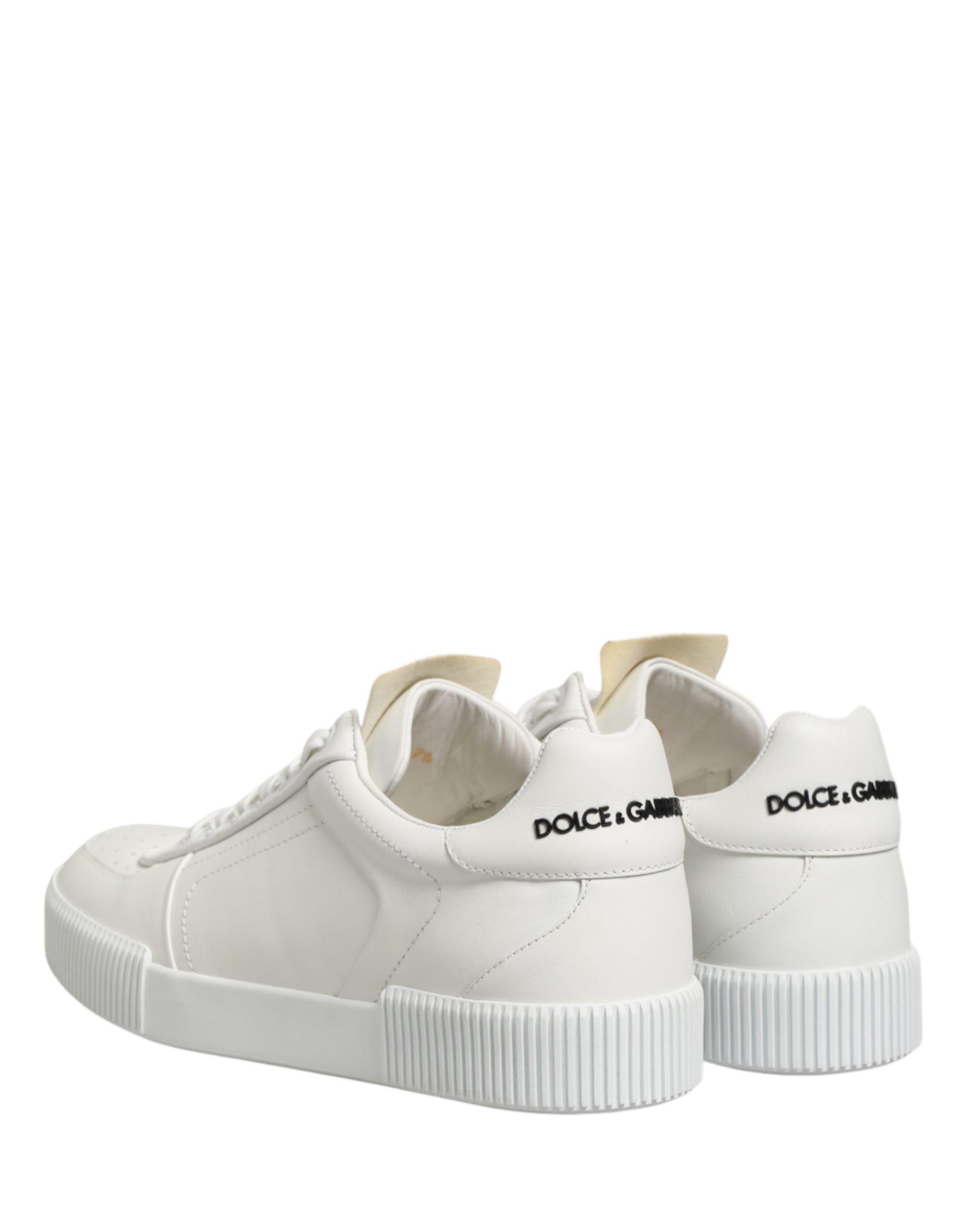 Dolce & Gabbana Weiß Miami Leder Low Top Männer Turnschuhe Schuhe