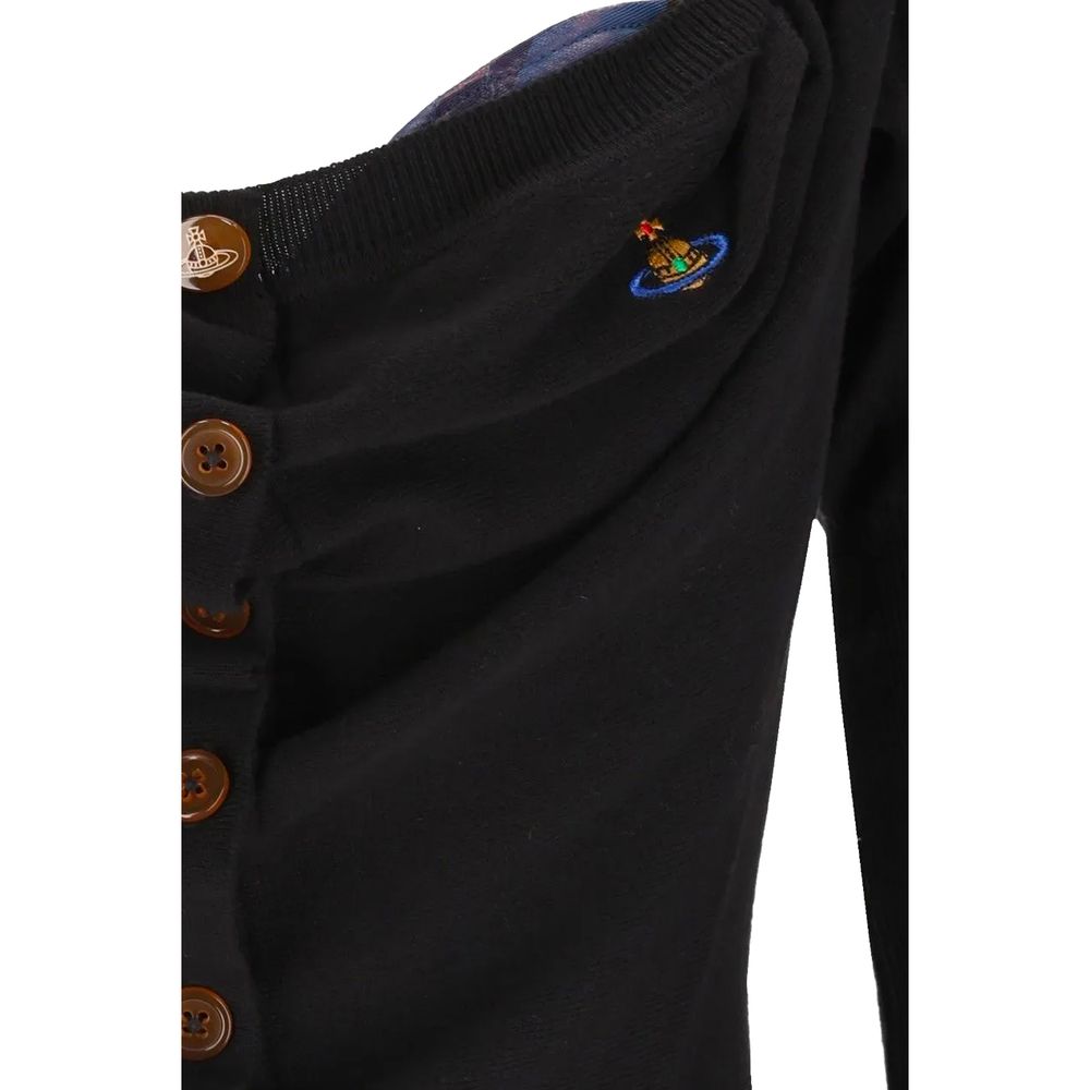 Vivienne Westwood Schwarzer Seiden-Cardigan