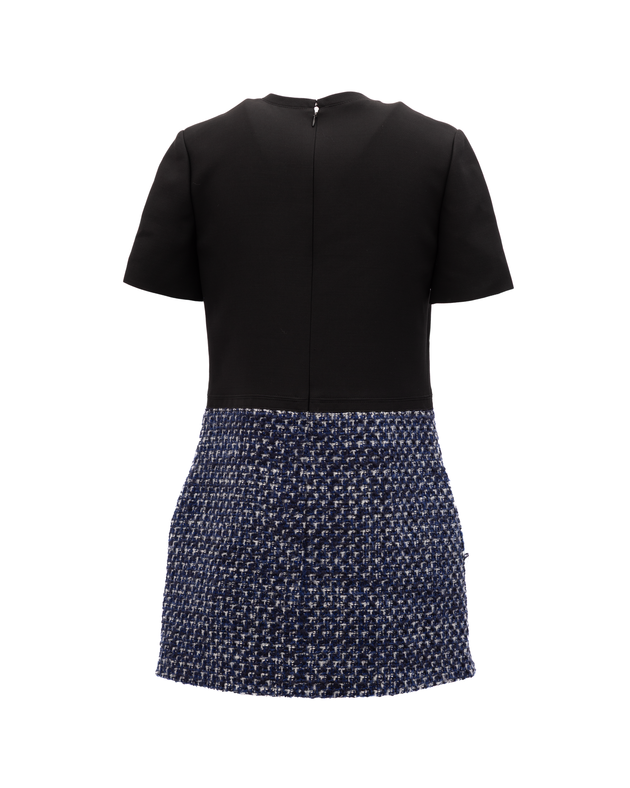 Valentino Garavani Mini-Kleid aus Tweed in Schwarz und Blau