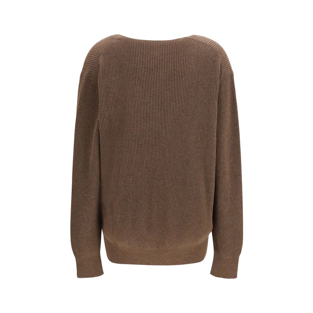 The Row Brauner Baumwoll-Sweatshirt