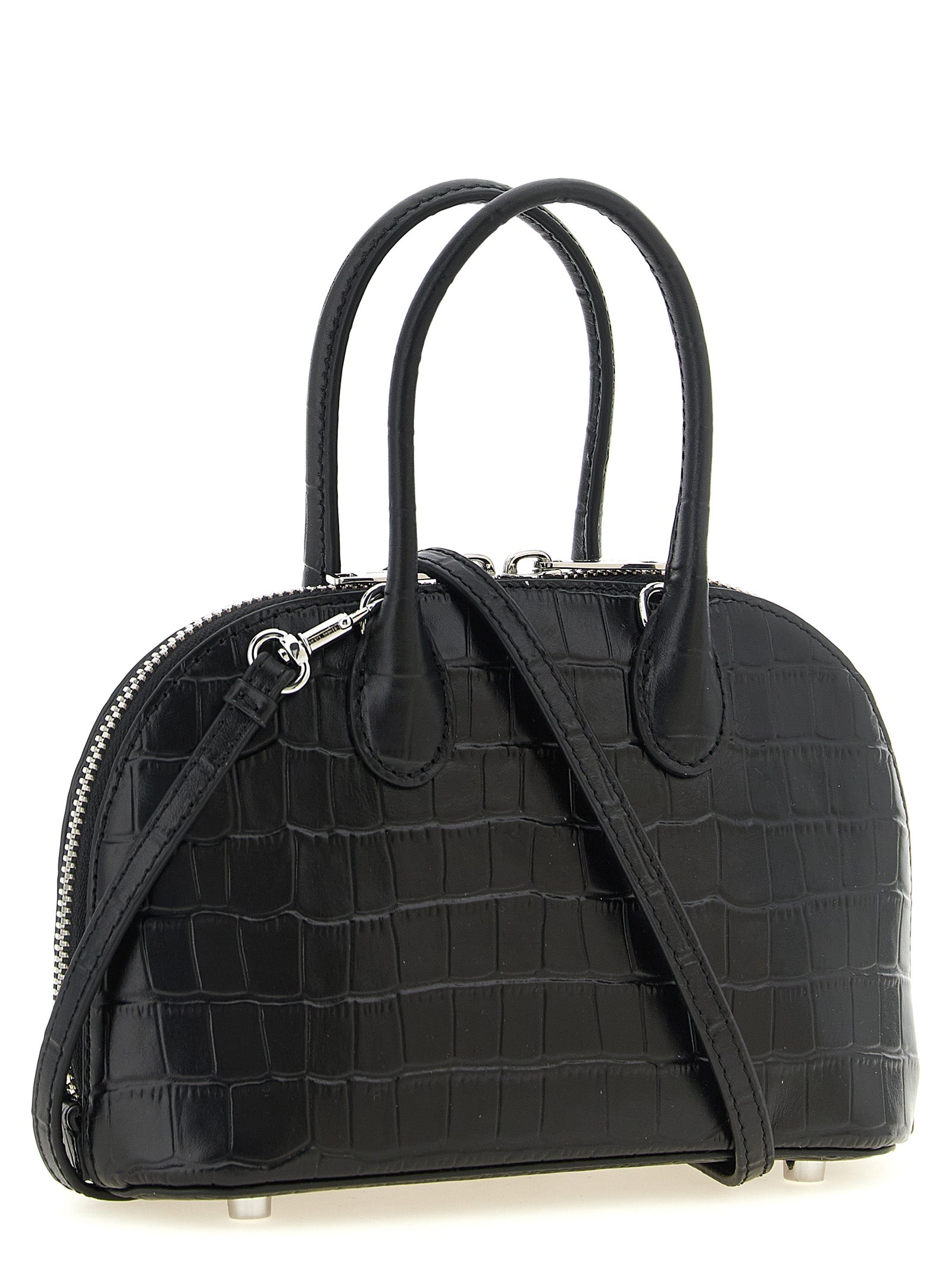 Self-Portrait Schwarze Kalbsleder-Handtasche