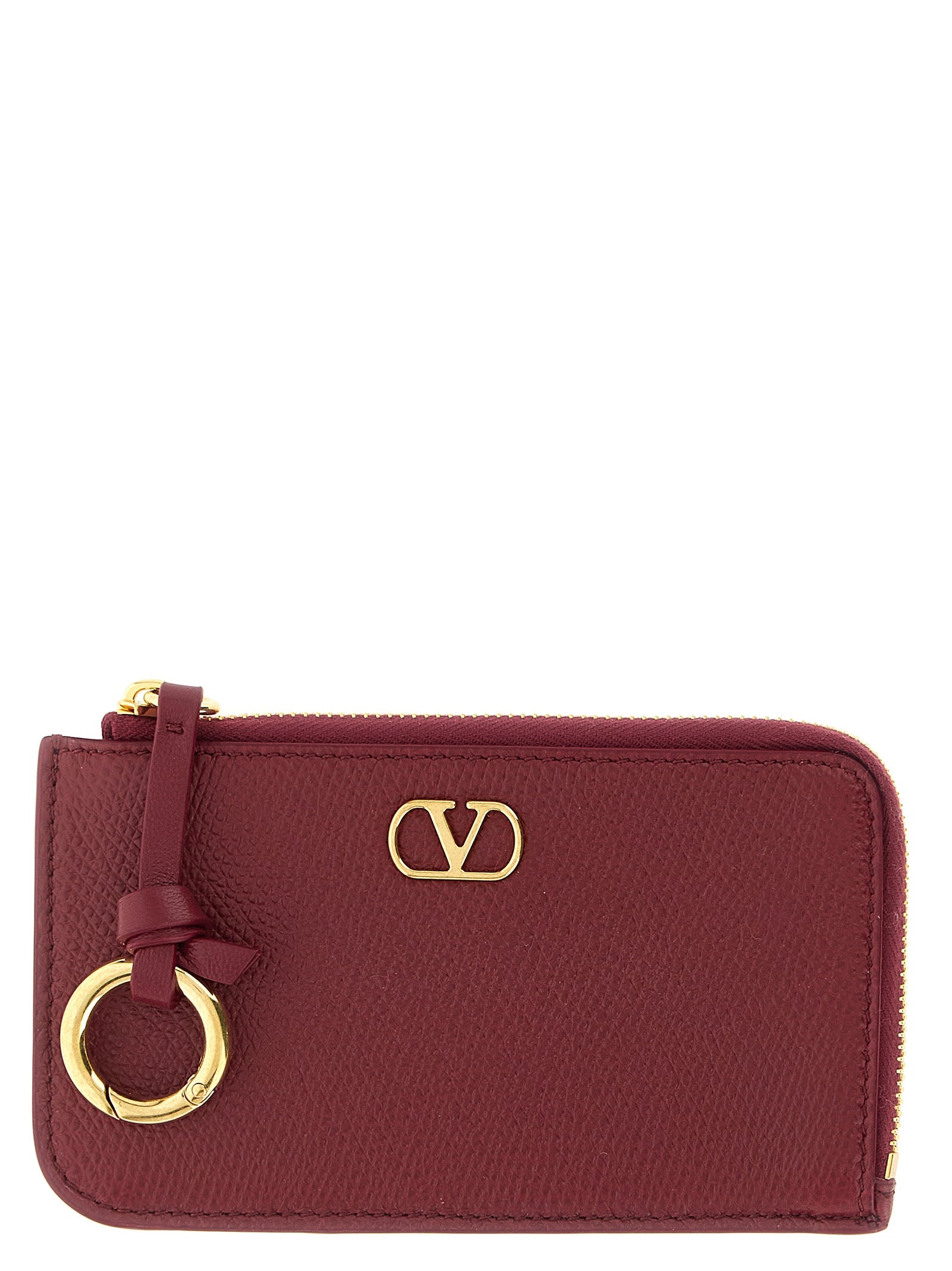 Valentino Garavani Bordeaux Lammleder Kartenetui