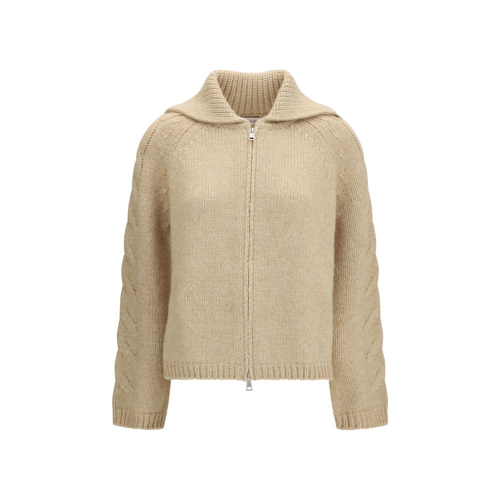Moncler Beige Alpaka Vicugna Pacos Strickjacke