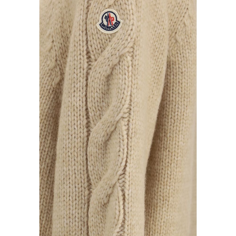 Moncler Beige Alpaka Vicugna Pacos Strickjacke