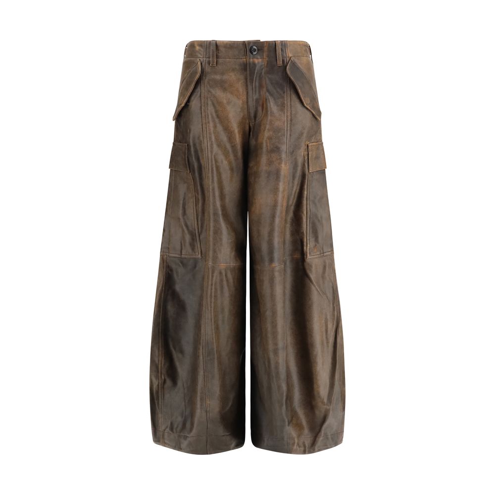 R13 Braune Lammleder Cargo Hose Ovis Aries