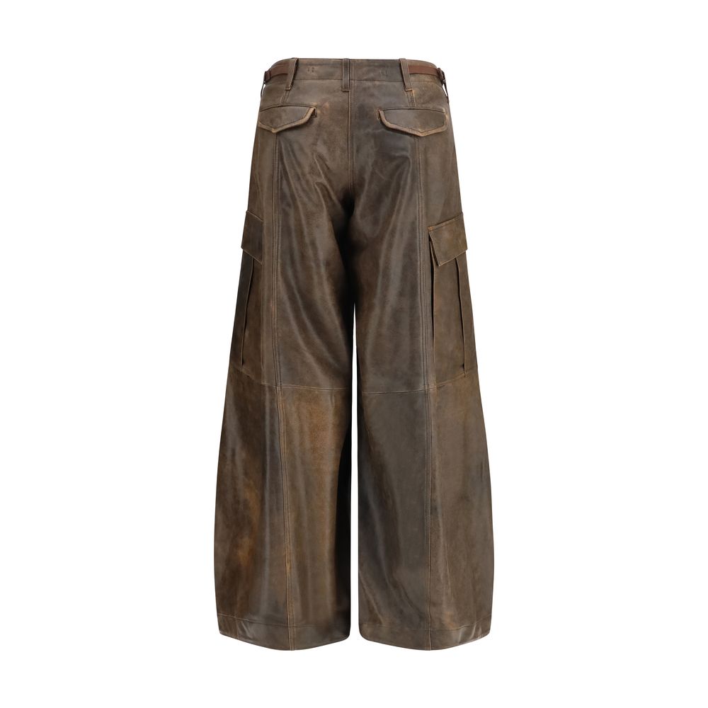 R13 Braune Lammleder Cargo Hose Ovis Aries