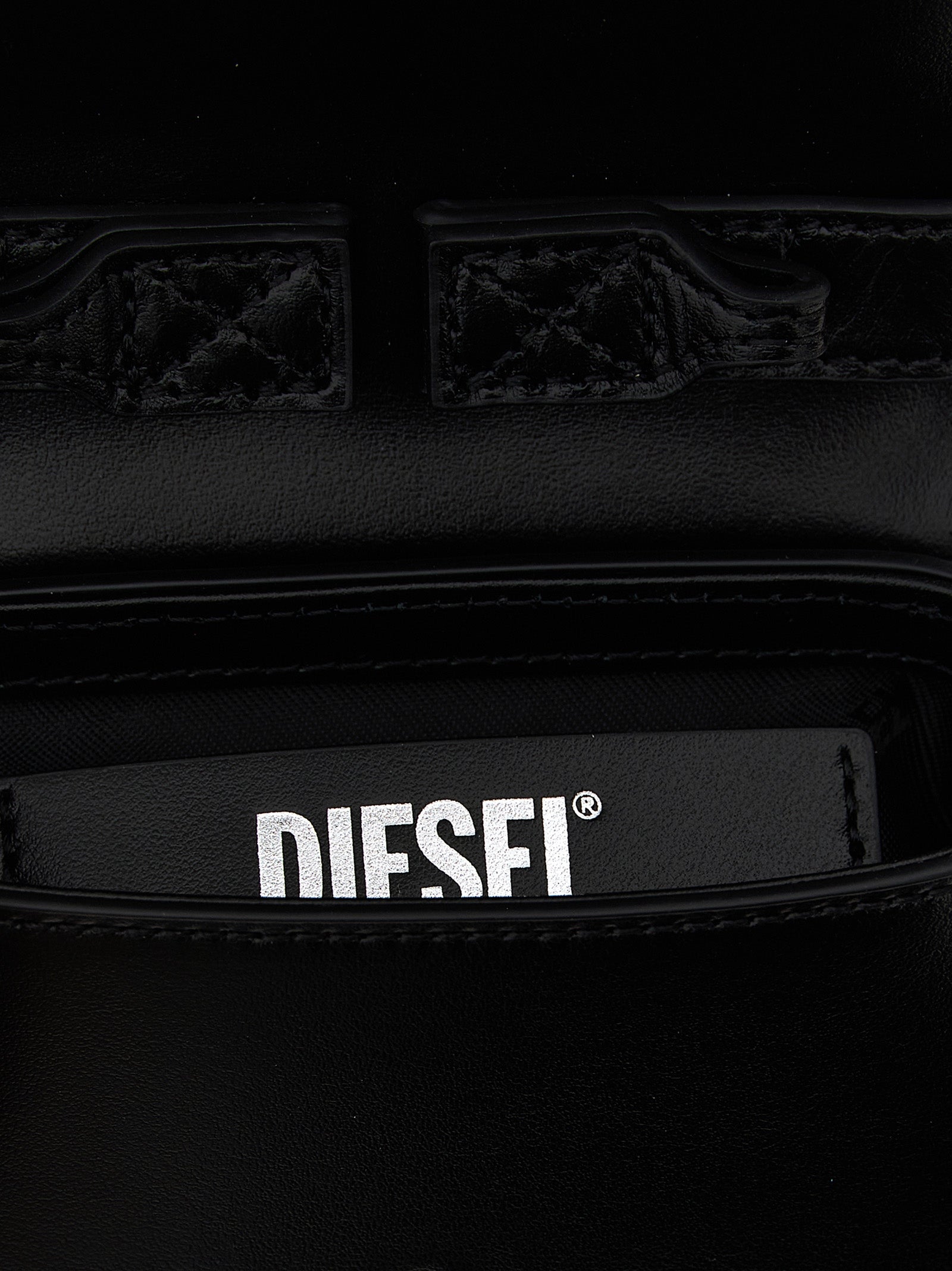 Diesel Schwarze Kalbsleder-Handtasche