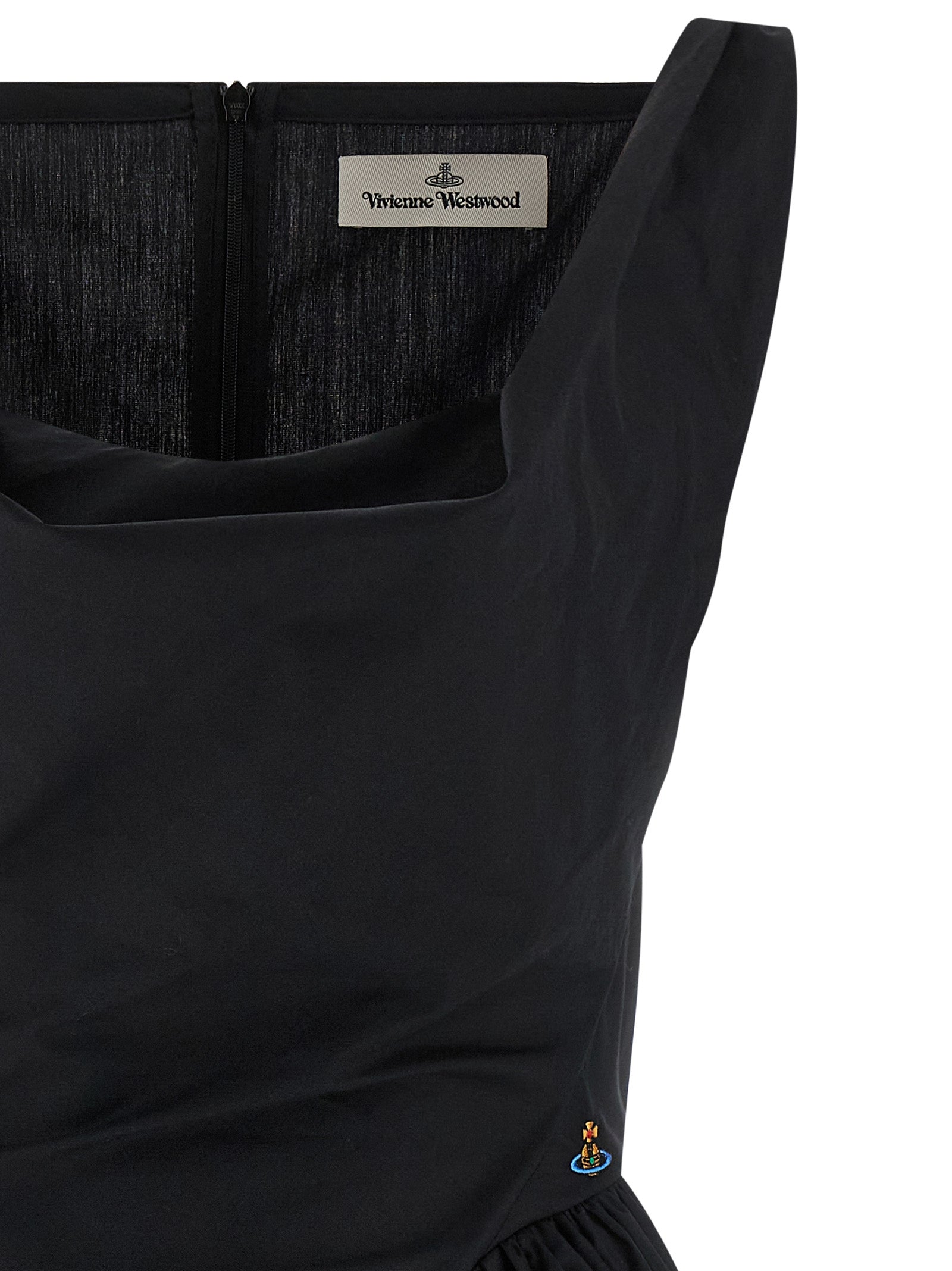 Vivienne Westwood Schwarzes kurzes Baumwollkleid