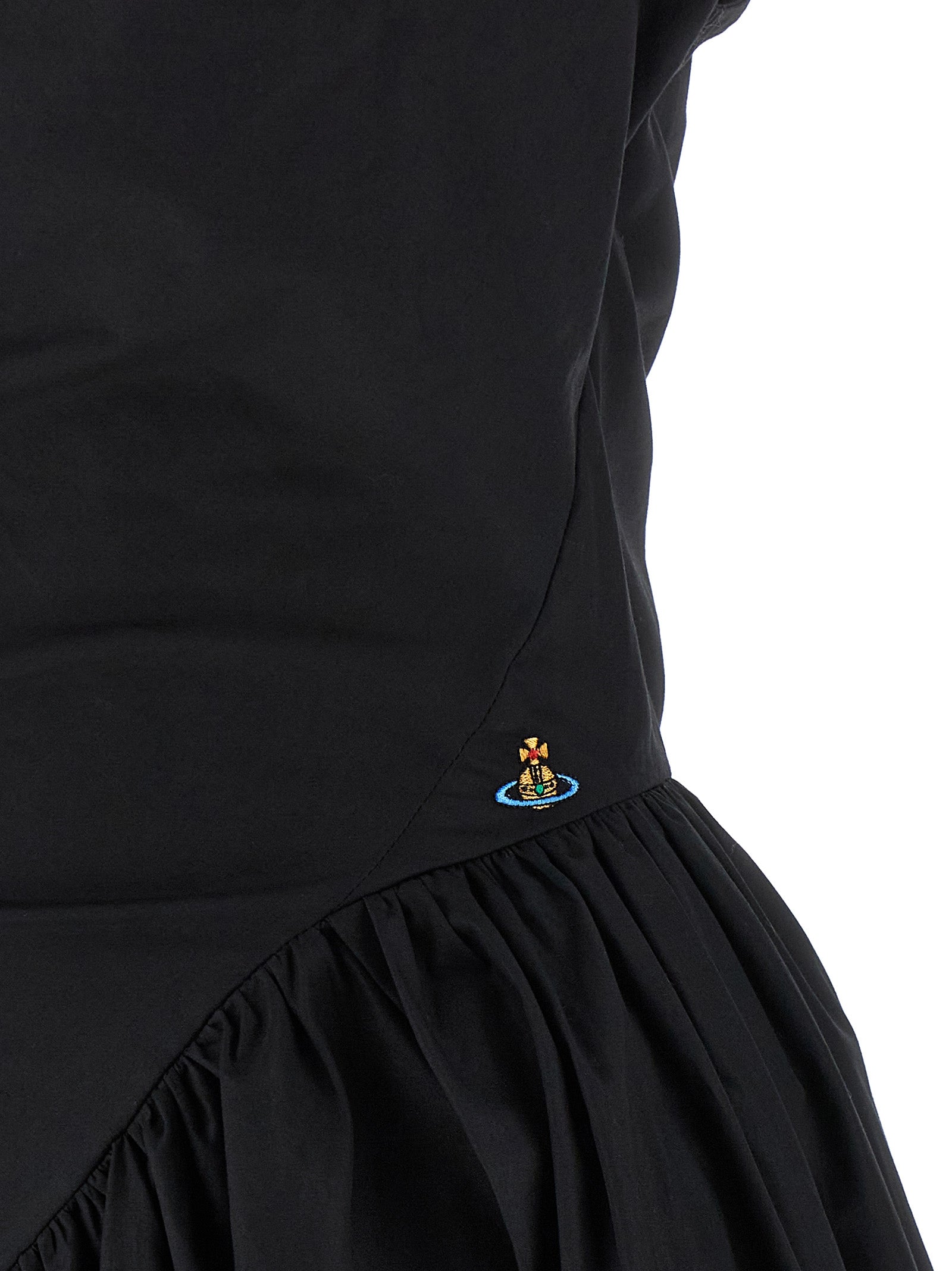 Vivienne Westwood Schwarzes kurzes Baumwollkleid