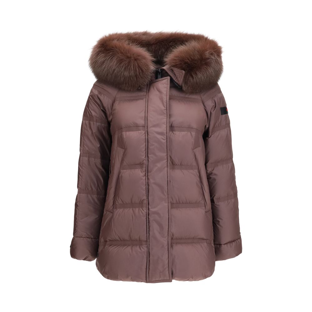 Peuterey Bordeaux Polyester Jacke in voller Länge
