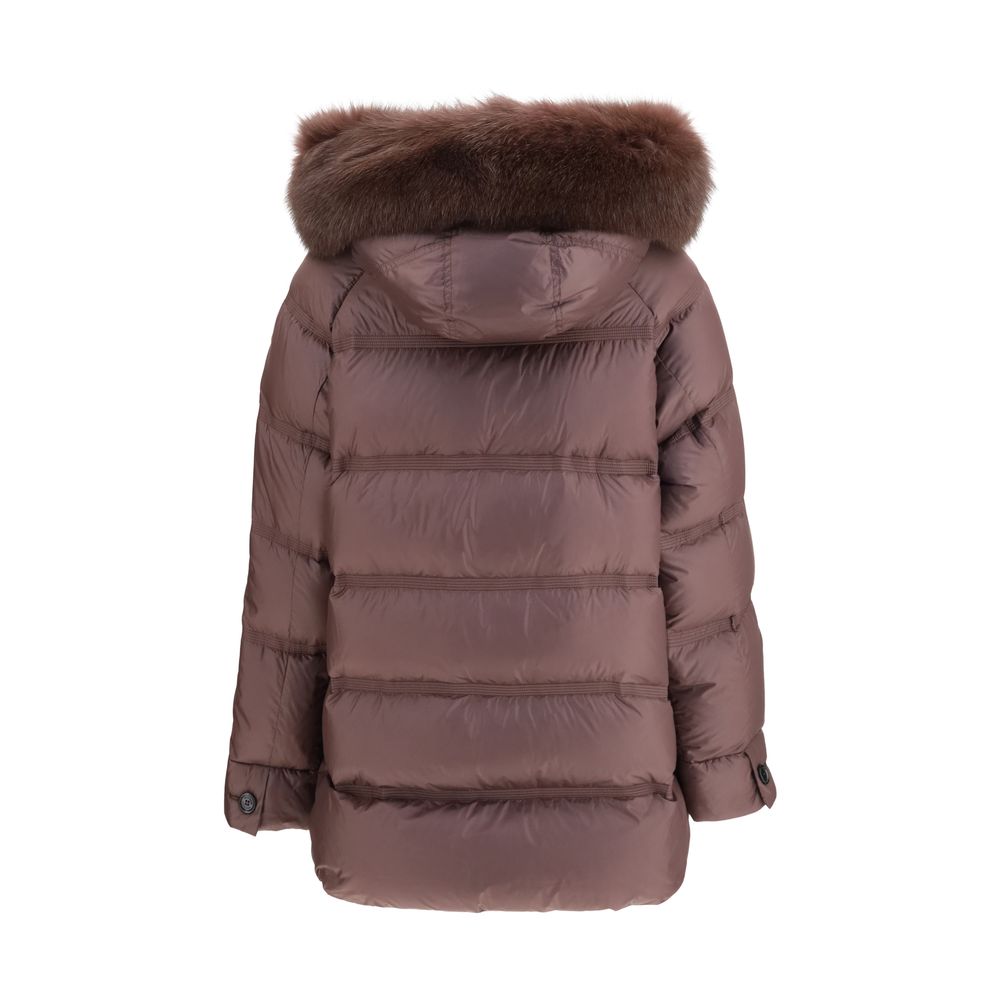 Peuterey Bordeaux Polyester Jacke in voller Länge