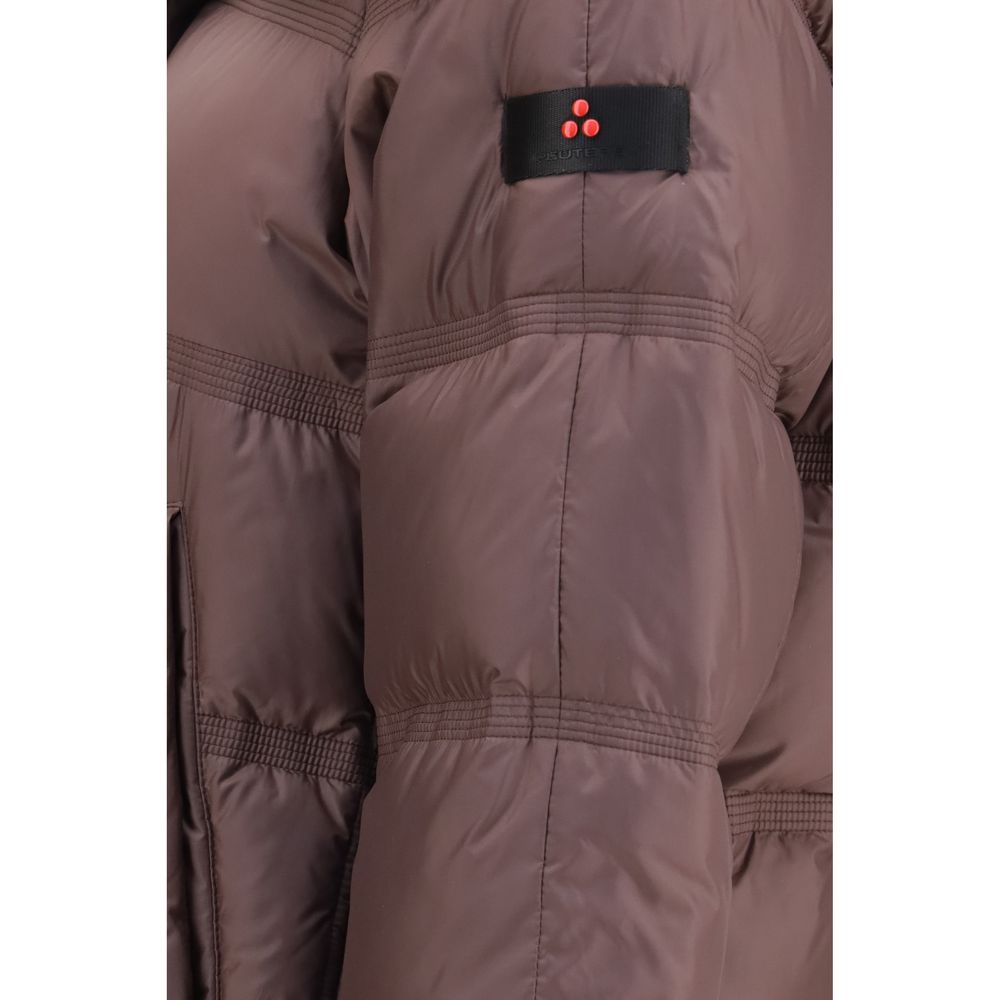 Peuterey Bordeaux Polyester Jacke in voller Länge
