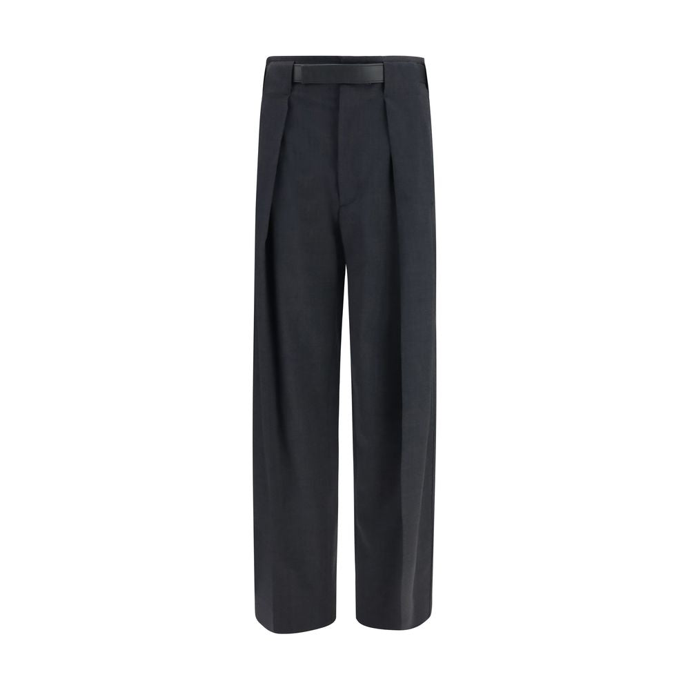 Darkpark Graue Polyester-Anzughose