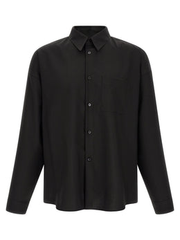 Marni Schwarze Bluse aus reiner Schurwolle
