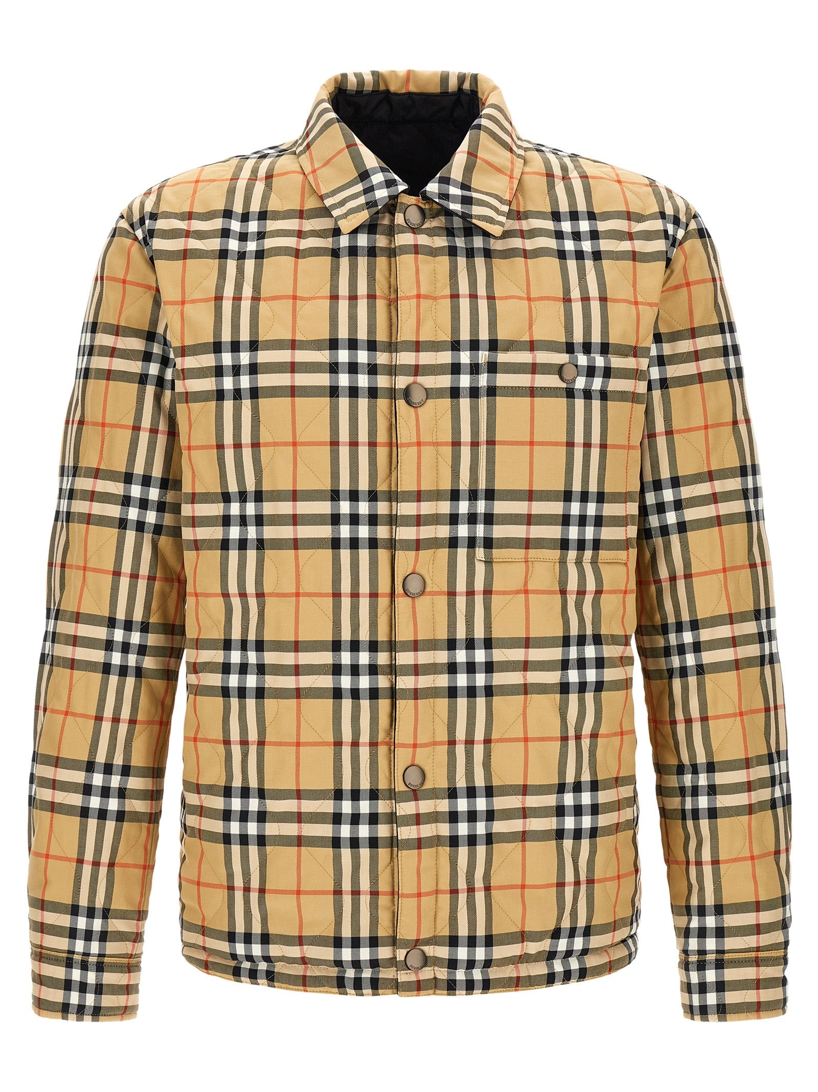 Burberry Schwarze Polyamid-Jacke in voller Länge