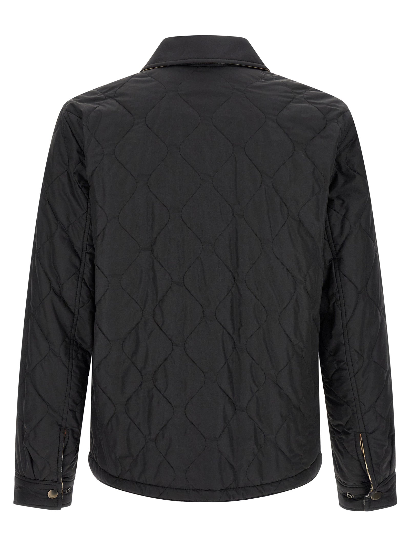 Burberry Schwarze Polyamid-Jacke in voller Länge