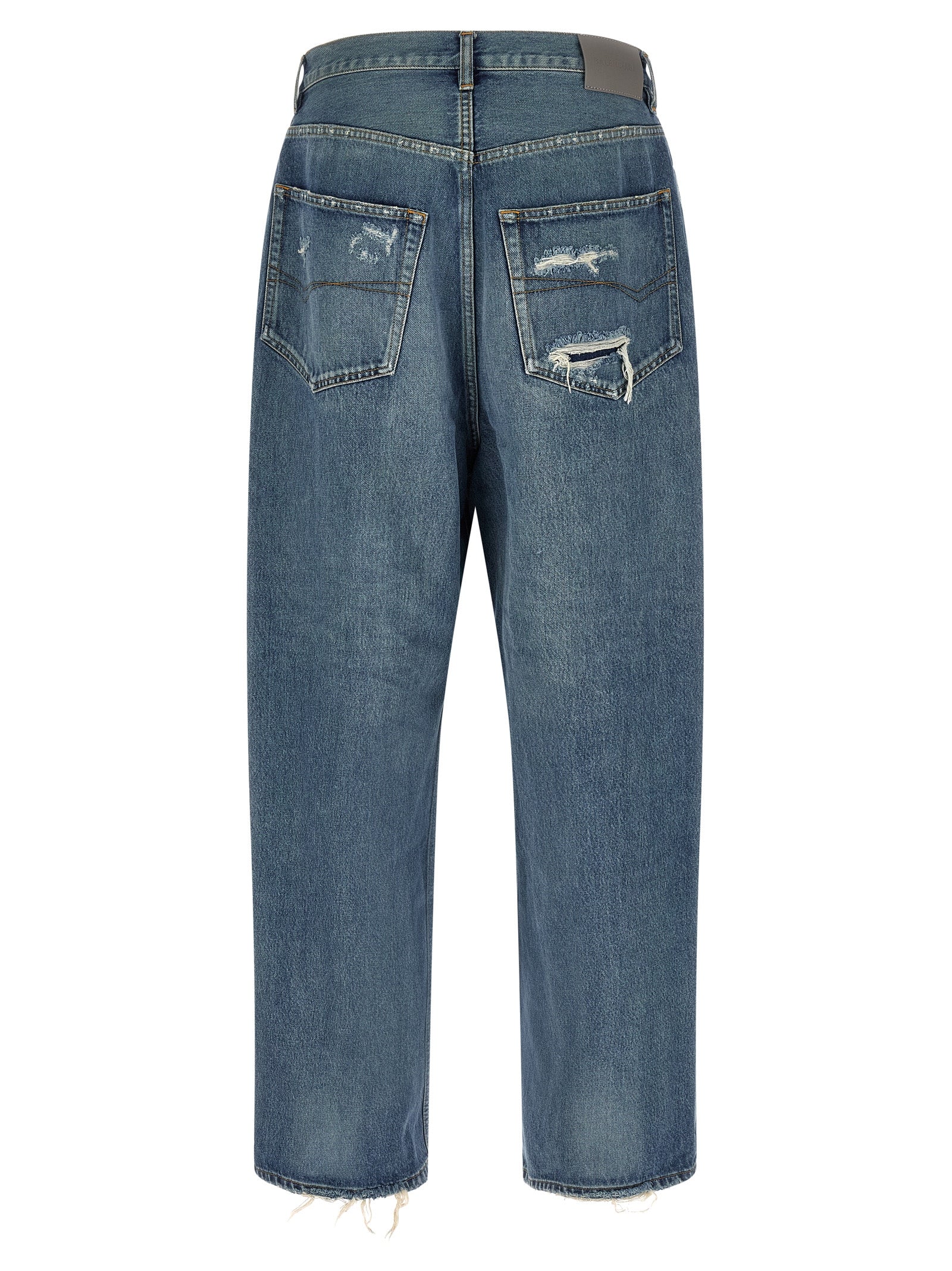 Balenciaga Blaue Baumwolljeans im Relaxed Fit