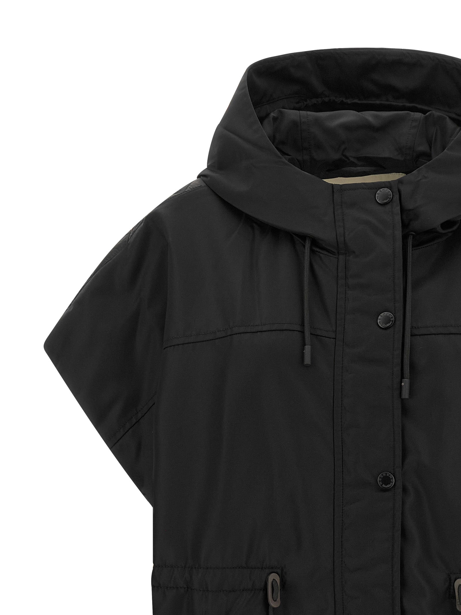 Max Mara Schwarze ärmellose Jacke aus Polyamid