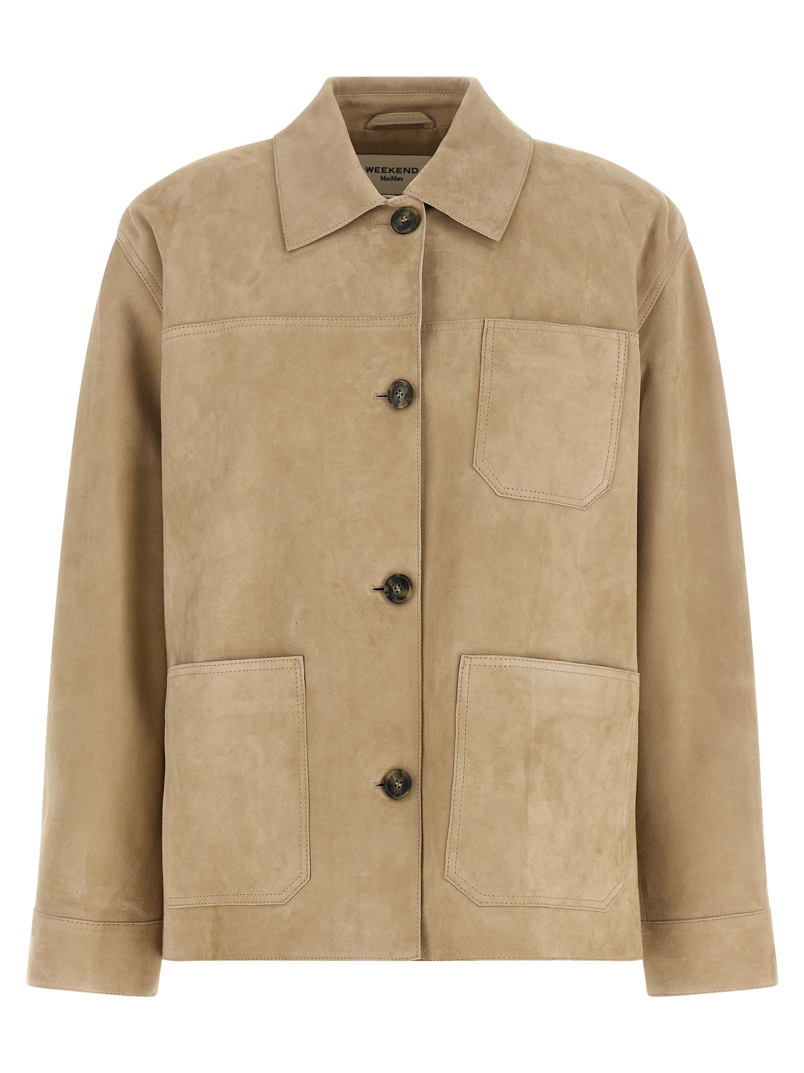 Max Mara Beige Lammleder Lederjacke