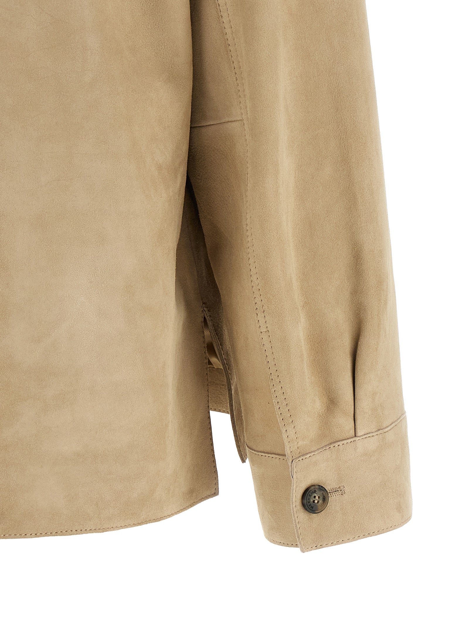 Max Mara Beige Lammleder Lederjacke