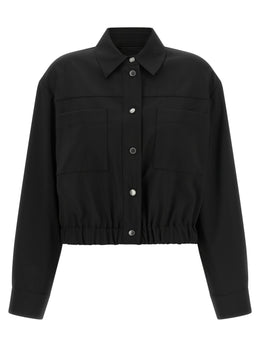 Max Mara Schwarze Wolljacke in voller Länge