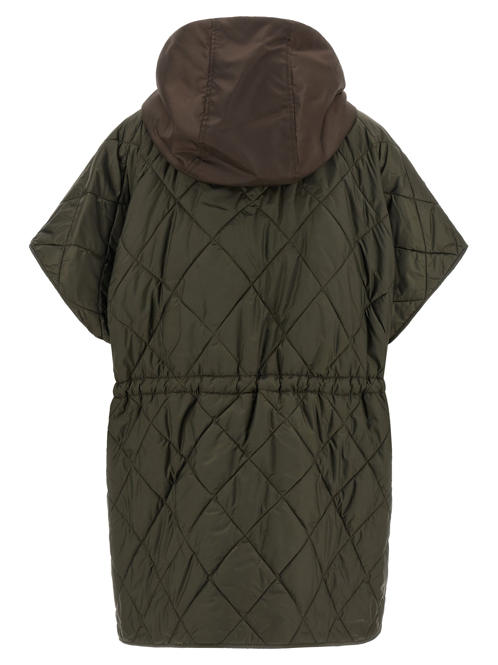 Max Mara Braune Polyamid-Weste ohne Ärmel