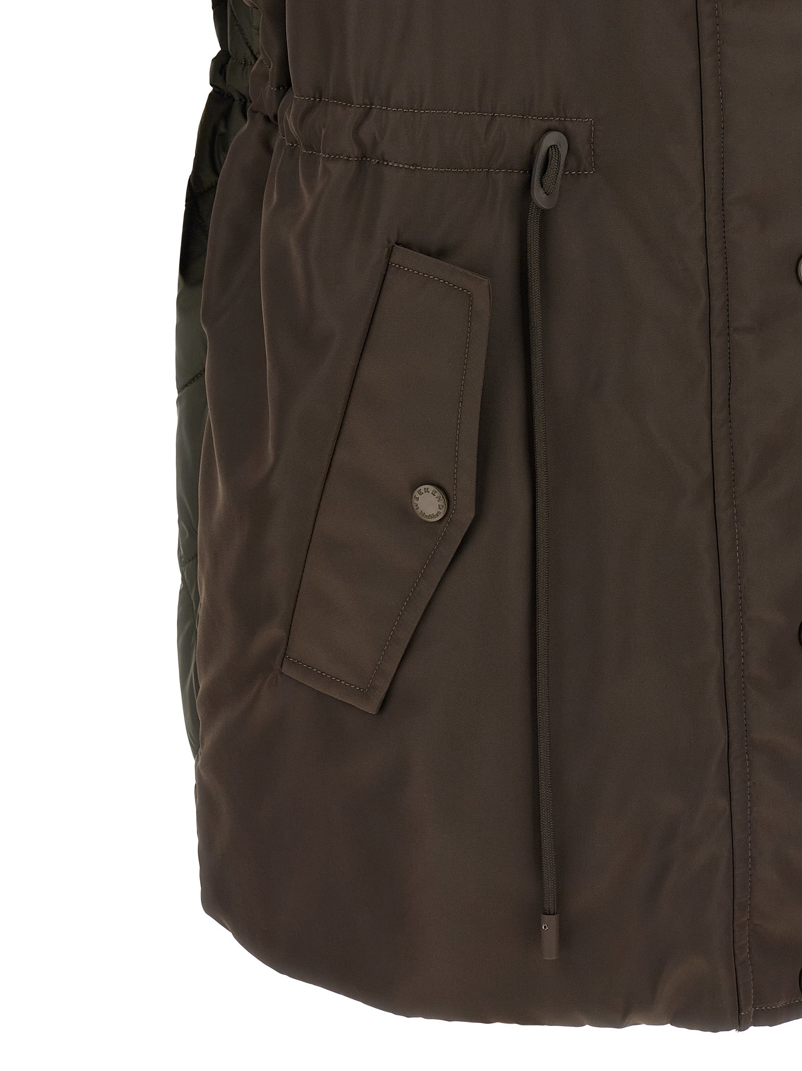 Max Mara Braune Polyamid-Weste ohne Ärmel