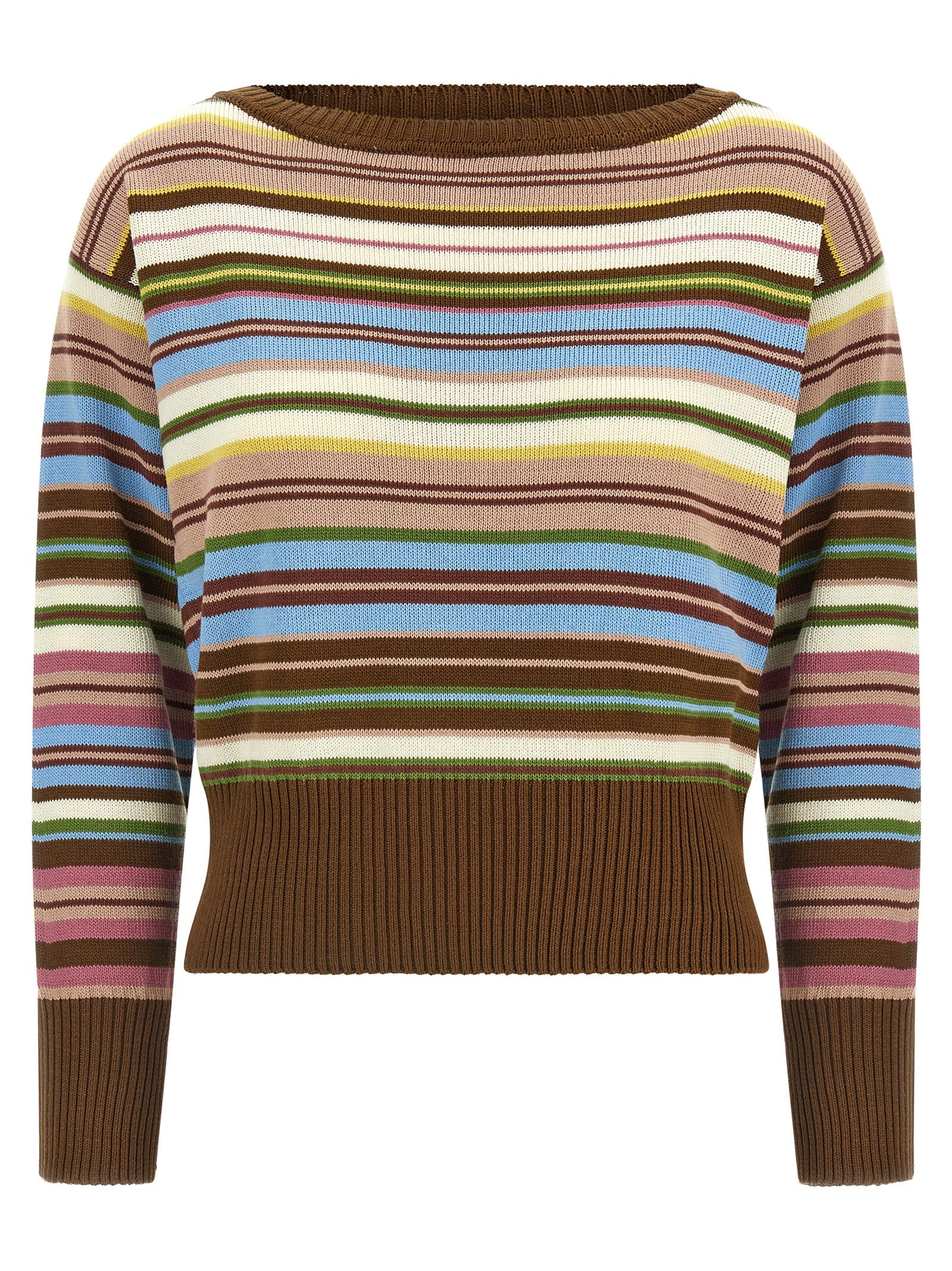 Max Mara Mehrfarbige Baumwollstrickjacke