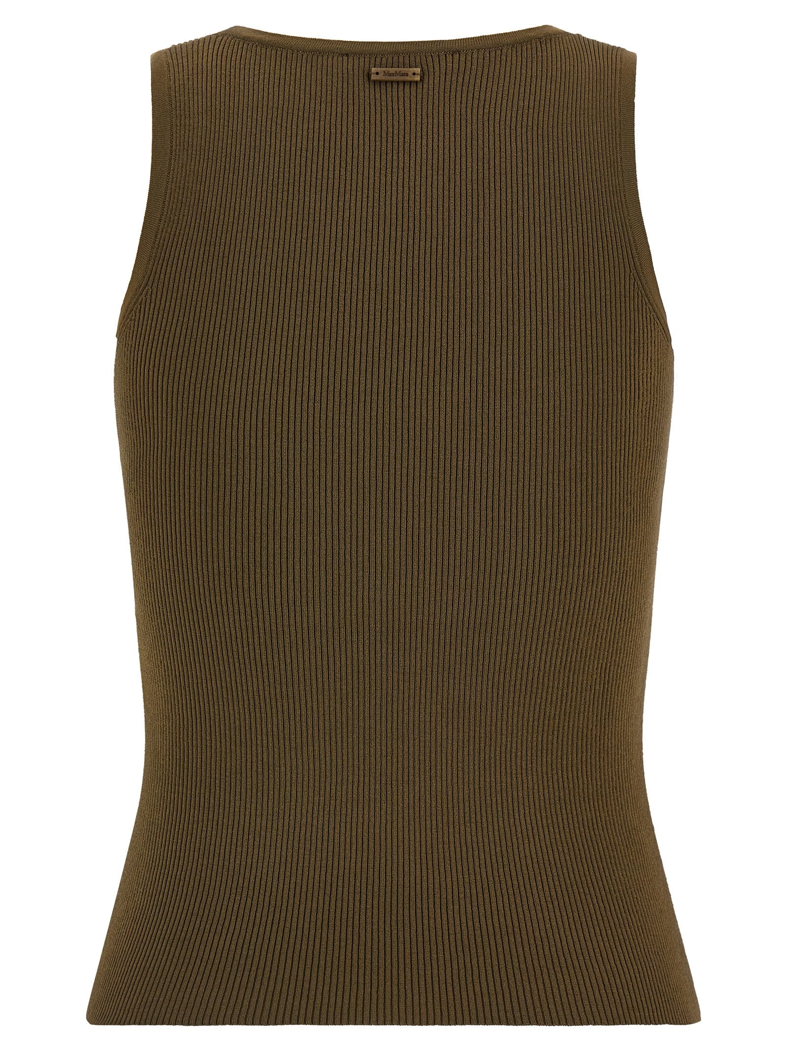 Max Mara Ärmelloses Bicolor-Viskose-T-Shirt