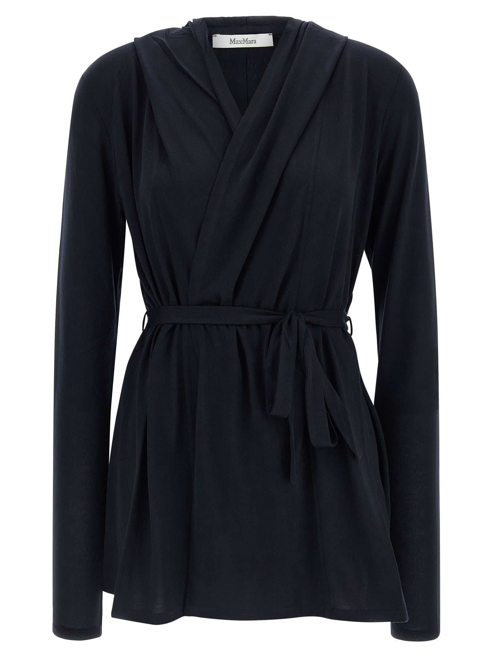Max Mara Blauer Lyocell-Strickjacke