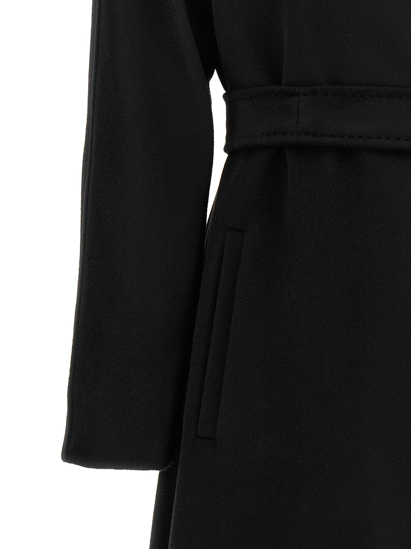 Max Mara Schwarzer Wollmantel