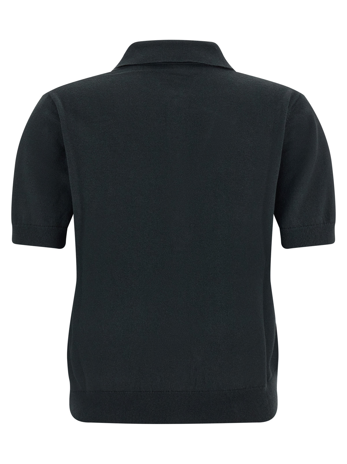 'S Max Mara Schwarzes Baumwoll-Poloshirt