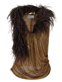 Giuseppe Di Morabito Goldfarbene Polyamid-Tanktops