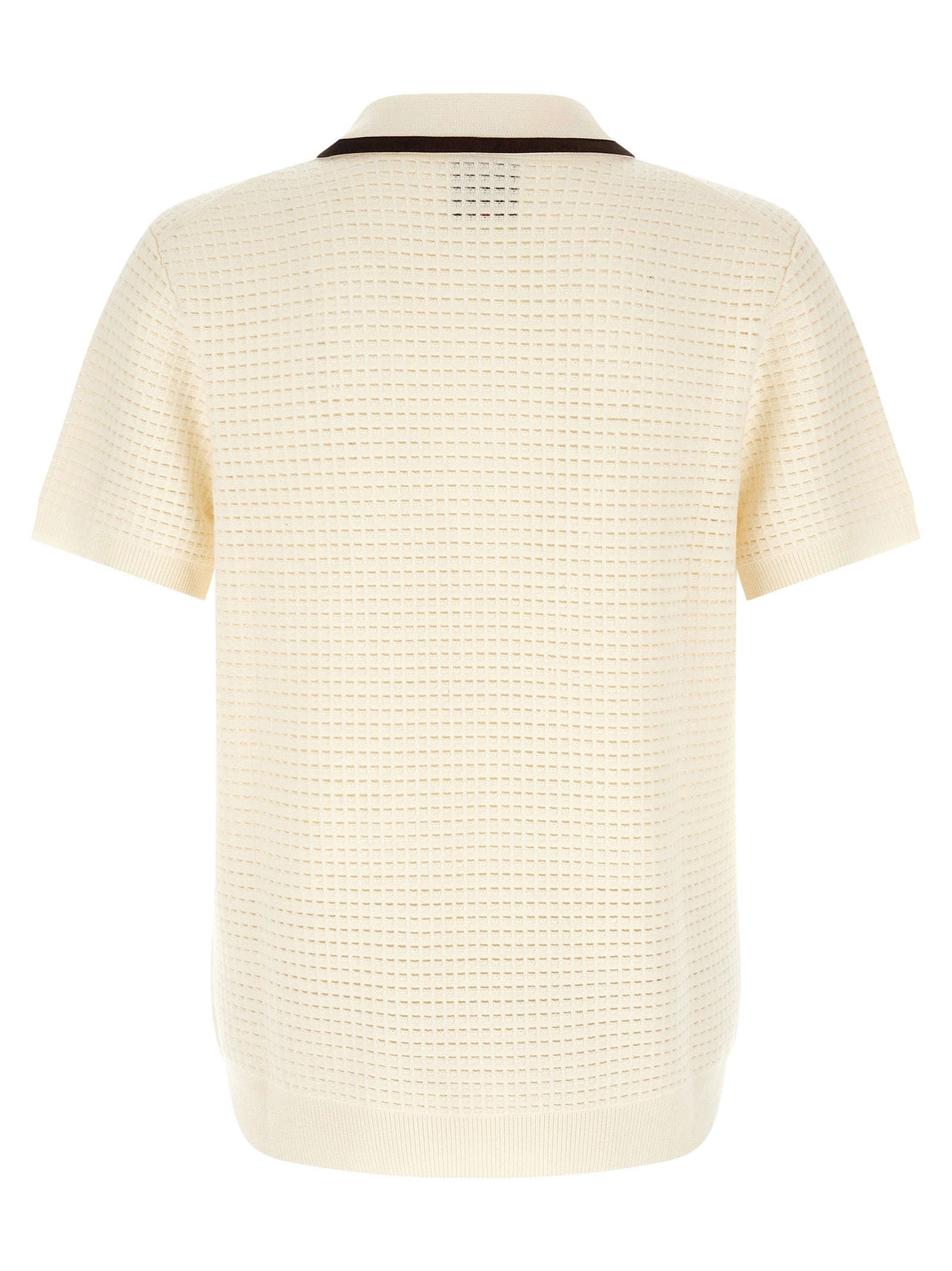 Casablanca Weißes Woll-Poloshirt