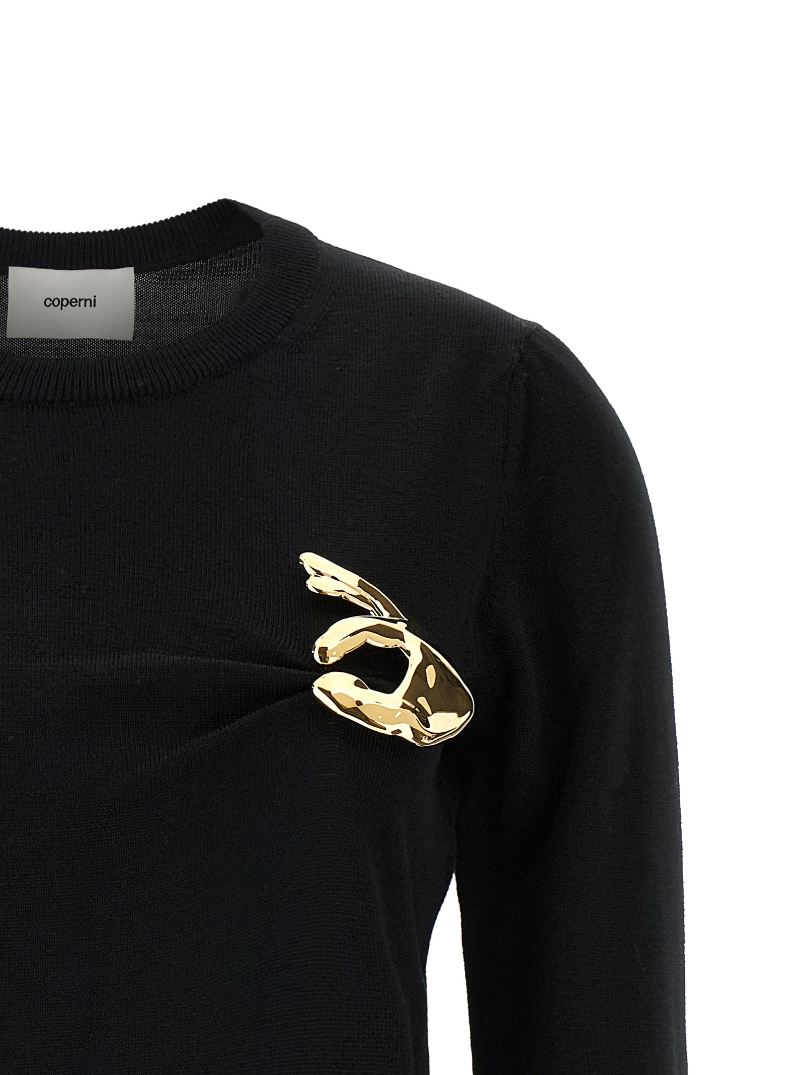 Coperni Schwarzer Cardigan aus Schurwolle