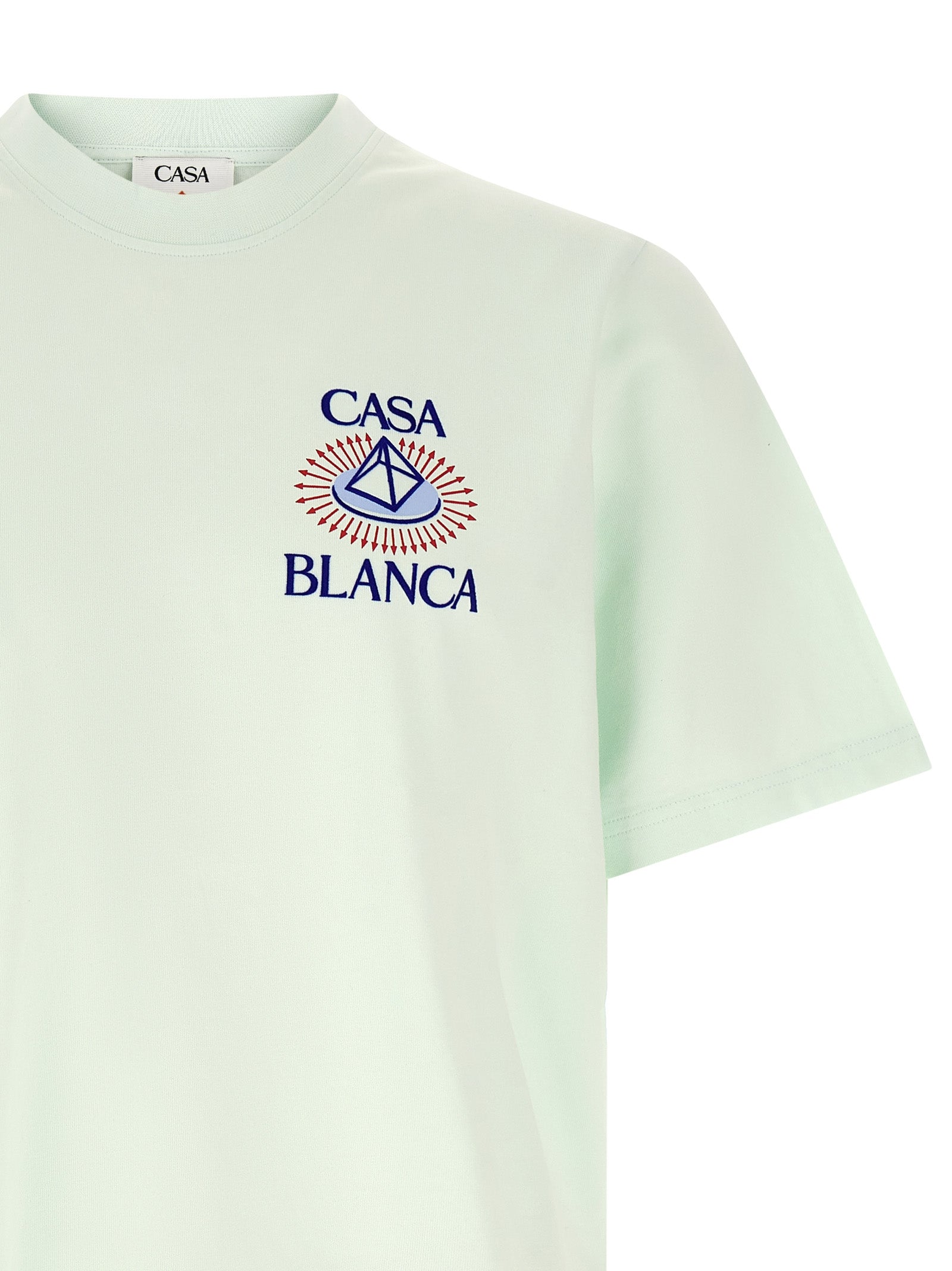 Casablanca Blaues Bio-Baumwoll-T-Shirt