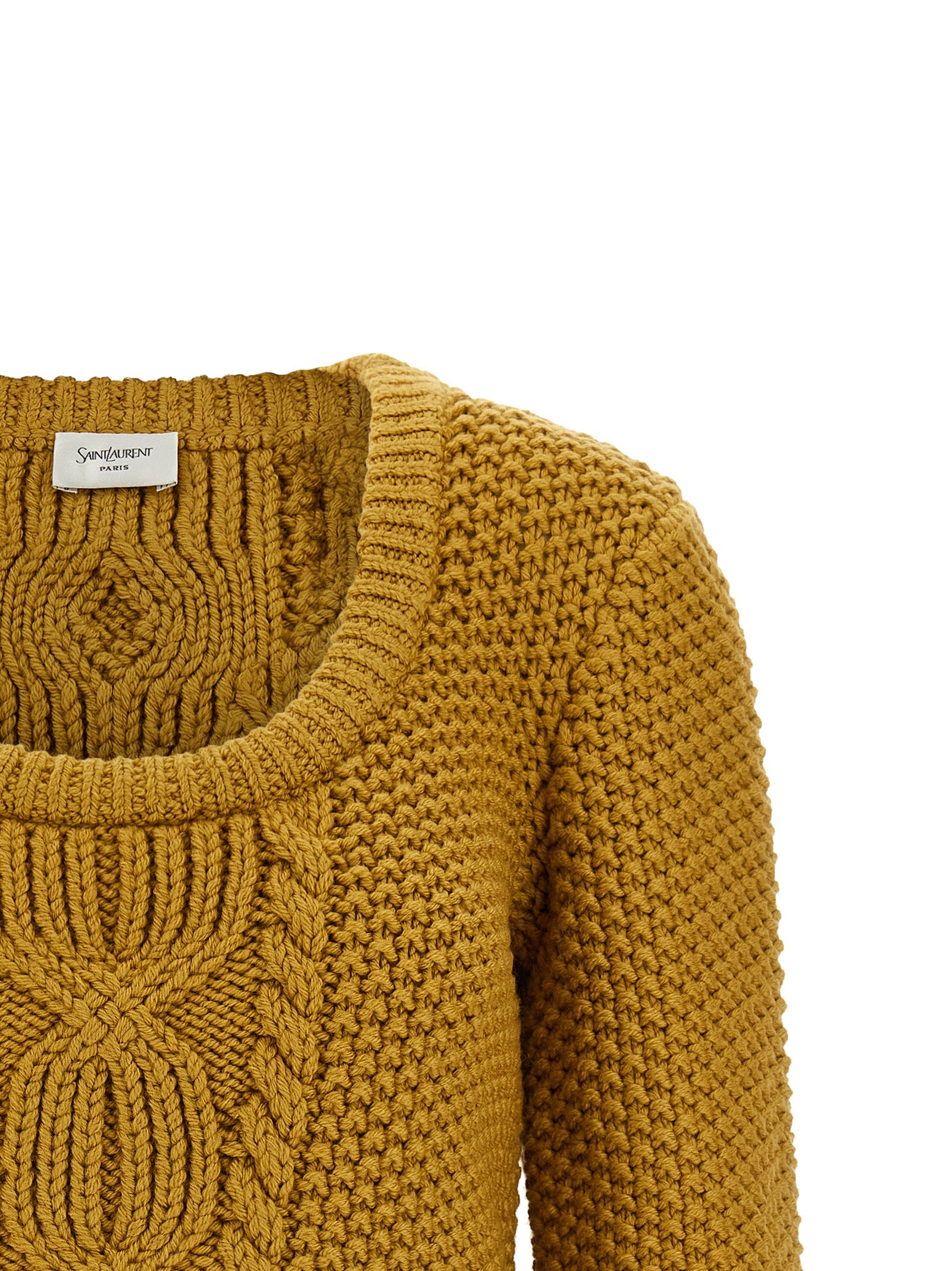 Saint Laurent Zweifarbige Wollstrickjacke